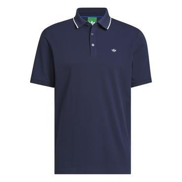 adidas Golf Originals Gents Twistknit Trefoil Polo Shirt Night Indigo - Chalk White