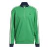 adidas Golf Originals Gents 3-Stripes ¼ Zip Sweatshirt Green - Night Indigo