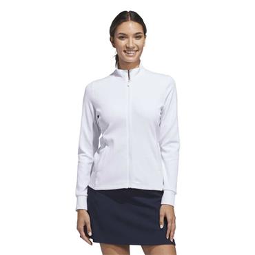 adidas Ladies Performance Textured Full Zip Jacket White