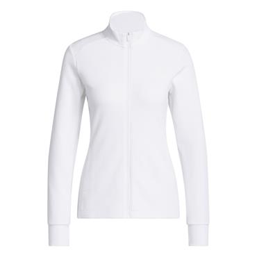 adidas Ladies Performance Textured Full Zip Jacket White