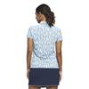 adidas Ladies Ultimate 365 Jacquard Climacool Short Sleeve Polo Shirt Crystal Sky