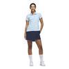 adidas Ladies Ultimate 365 Jacquard Climacool Short Sleeve Polo Shirt Crystal Sky