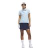 adidas Ladies Ultimate 365 Jacquard Climacool Short Sleeve Polo Shirt Crystal Sky