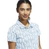 adidas Ladies Ultimate 365 Jacquard Climacool Short Sleeve Polo Shirt Crystal Sky