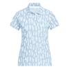 adidas Ladies Ultimate 365 Jacquard Climacool Short Sleeve Polo Shirt Crystal Sky