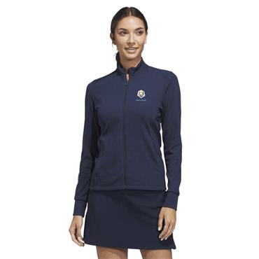 adidas Ladies Performance Textured Full Zip Ryder Cup 2027 Jacket Collegiate Navy