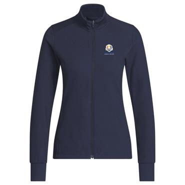 adidas Ladies Performance Textured Full Zip Ryder Cup 2027 Jacket Collegiate Navy