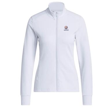 adidas Ladies Performance Textured Full Zip Ryder Cup 2027 Jacket Crystal Sky