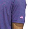 adidas Gents Ultimate365 Mesh Tango Print Polo Shirt Dusky Petrol - Lucid Pink