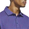 adidas Gents Ultimate365 Mesh Tango Print Polo Shirt Dusky Petrol - Lucid Pink