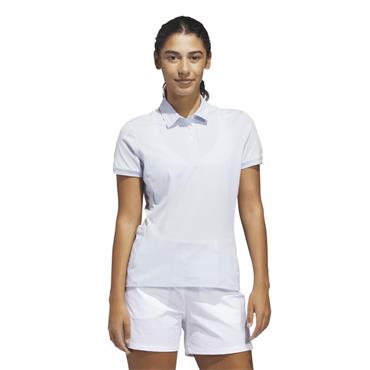 adidas Ladies Ultimate 365 Tour Twistknit Short Sleeve Polo Shirt Crystal Sky