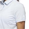 adidas Ladies Ultimate 365 Tour Twistknit Short Sleeve Polo Shirt Crystal Sky
