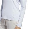 adidas Ladies Ultimate 365 Solid 1/4 Zip Mock Neck Polo Shirt Crystal Sky