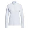 adidas Ladies Ultimate 365 Solid 1/4 Zip Mock Neck Polo Shirt Crystal Sky