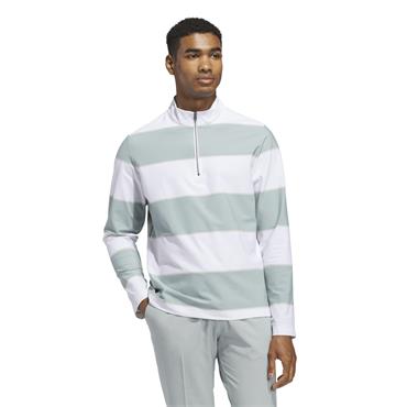adidas Gents Ultimate365 Ruby Stripe ¼ Zip Wonder Sage - White 