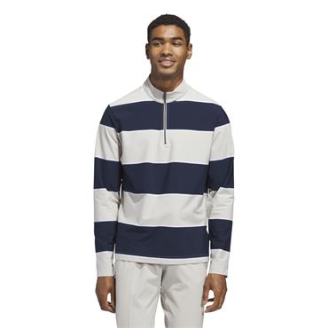 adidas Gents Ultimate365 Ruby Stripe ¼ Zip Collegiate Navy - Wonder Alumina