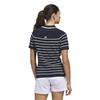 adidas Ladies Ultimate 365 Short Sleeve Stripe Knit Polo Shirt Collegiate Navy