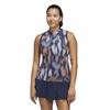 adidas Ladies Ultimate 365 Tour Printed Sleeveless Polo Shirt Collegiate Navy