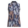 adidas Ladies Ultimate 365 Tour Printed Sleeveless Polo Shirt Collegiate Navy