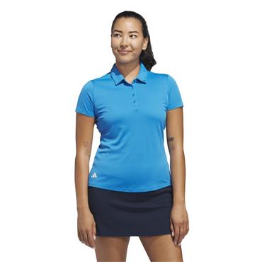 adidas Ladies Performance Short Sleeve Polo Shirt Bright Blue