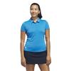 adidas Ladies Performance Short Sleeve Polo Shirt Bright Blue