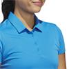 adidas Ladies Performance Short Sleeve Polo Shirt Bright Blue