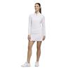 adidas Ladies Ultimate 365 Solid 1/4 Zip Mock Polo shirt White - Blush Pink