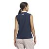 adidas Ladies Beyond The Course Twistknit Sleeveless Polo Shirt Collegiate Navy - Dusky Orange