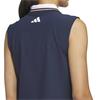adidas Ladies Beyond The Course Twistknit Sleeveless Polo Shirt Collegiate Navy - Dusky Orange