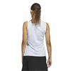 adidas Ladies Ottoman Solid Sleeveless Polo Shirt Crystal Sky