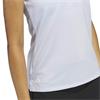 adidas Ladies Ottoman Solid Sleeveless Polo Shirt Crystal Sky