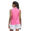 adidas Ladies Ottoman Solid Sleeveless Polo Shirt Lucid Pink