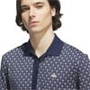 adidas Golf Originals Gents All Over Trefoil Polo Shirt Night Indigo - Chalk White