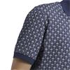 adidas Golf Originals Gents All Over Trefoil Polo Shirt Night Indigo - Chalk White