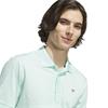 adidas Golf Originals Gents All Over Trefoil Polo Shirt Clear Mint - Chalk White