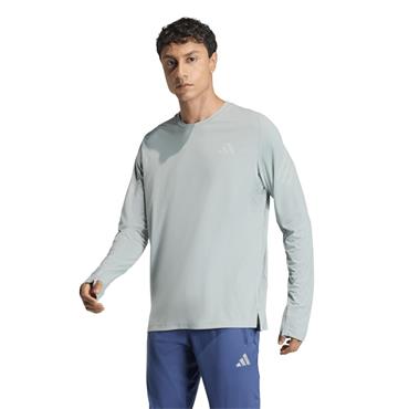 adidas Gents Iconic Running Longsleeve Top Wonder Sage