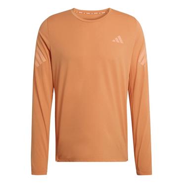 adidas Gents Iconic Long Sleeve Top Dusky Orange