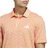 adidas Gents Ultimate365 Mesh Print CLIMACOOL Polo Shirt Dusky Orange