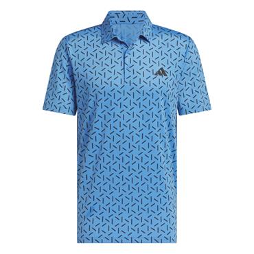 adidas Gents Ultimate365 Mesh Print CLIMACOOL Polo Shirt Lucid Ray Blue