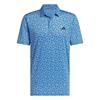 adidas Gents Ultimate365 Mesh Print CLIMACOOL Polo Shirt Lucid Ray Blue