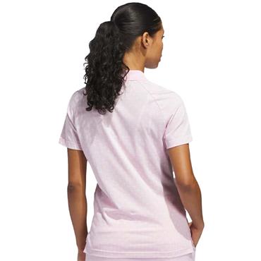 adidas Ladies  All Over Trefoil Polo Originals Clear Pink - Chalk White