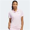 adidas Ladies  All Over Trefoil Polo Originals Clear Pink - Chalk White