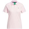 adidas Ladies  All Over Trefoil Polo Originals Clear Pink - Chalk White