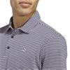 adidas Golf Originals Gents Stripe Pique Polo Shirt Clear Pink - Night Indigo