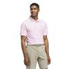 adidas Gents Ultimate365+ Soft Print Polo Shirt White - Lucid Pink