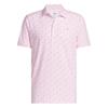 adidas Gents Ultimate365+ Soft Print Polo Shirt White - Lucid Pink