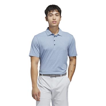 adidas Gents Ultimate365+ Go-To Print Polo Shirt Dusky Petrol - Crystal Sky