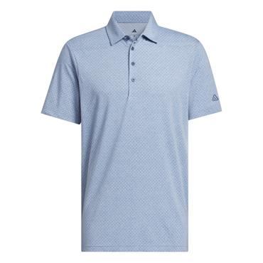 adidas Gents Ultimate365+ Go-To Print Polo Shirt Dusky Petrol - Crystal Sky
