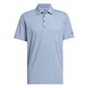 adidas Gents Ultimate365+ Go-To Print Polo Shirt Dusky Petrol - Crystal Sky