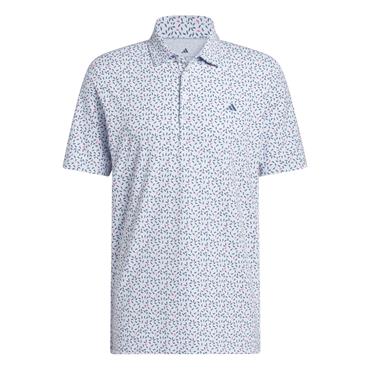 adidas Gents Ultimate365+ Soft Print Polo Shirt Crystal Sky - Dusky Petrol
